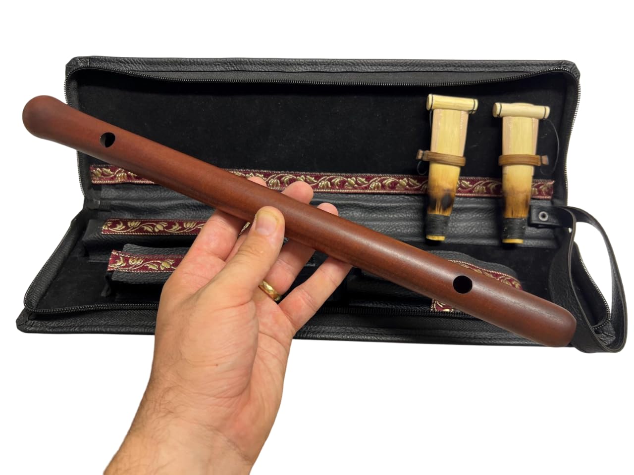 DUDUK Key A Apricot Holz Oboe Balaban Holzblasinstrument Lederetui Spielanleitung 2 Blätter armenischer Duduk