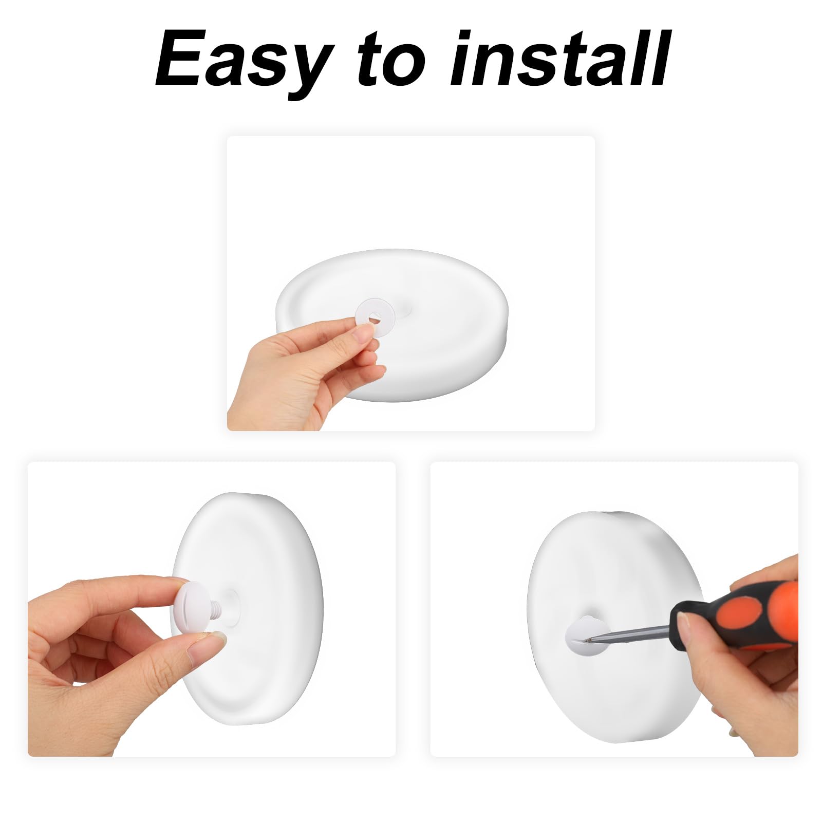 lasuroa 6uds Piezas Reconstrucción Limpiafondos, Repuestos para Limpiafondos Compatible con Polaris 280 y 180 Incluye 2 Eje Trasero C65 2 Tornillo C55 y Arandelas C64 (Blanco)
