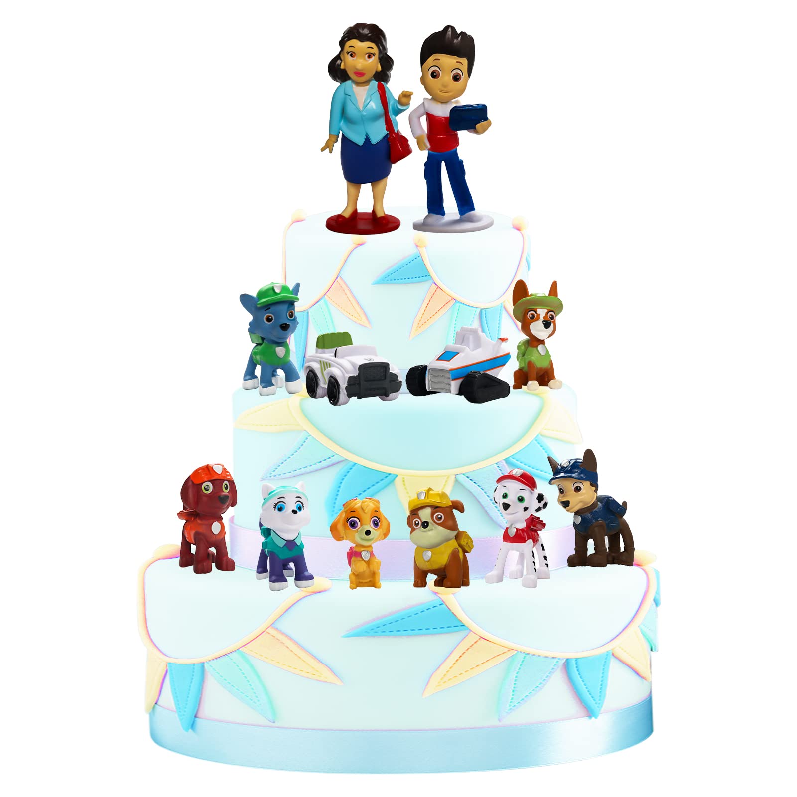 Décorations Gâteau Chien - Lot De 12 Figurines - Anniversaire Enfant - Thème Animal