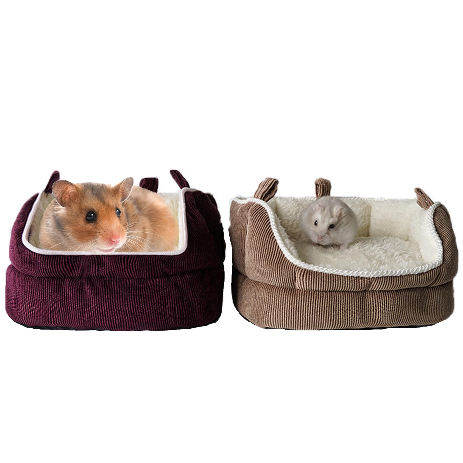 Pets on Safari 2 Pack Baby Guinea Pig Cuddle-E-Cup Bed, Cozy Sofa House Bedding for Rats Hamster Chinchillas Hedgehog and Other Small Animals