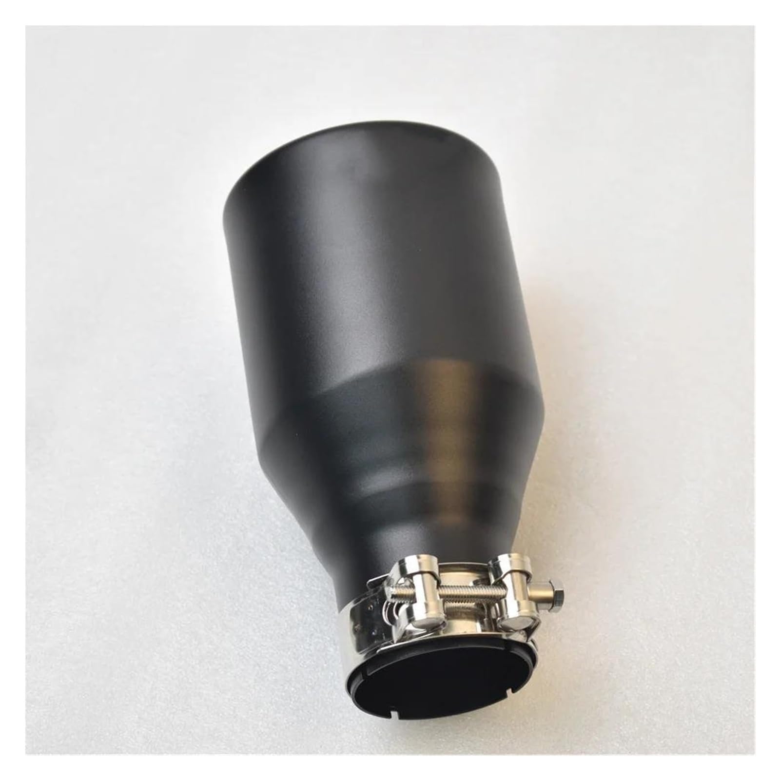 Embout d'échappement 66mm-76mm en acier inoxydable noir pour tube de pliage