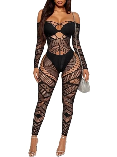 Buitifo Womens Bodystocking Plus Size Lingerie Bodysuit Sexy Tights