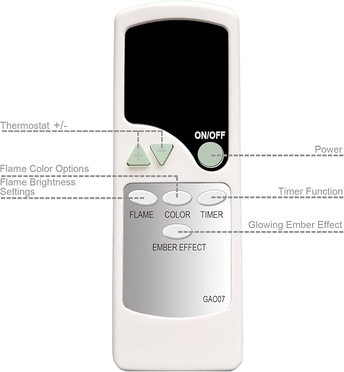 Control Remoto Repuesto para Chimenea Eléctrica Real Flame miniatura 3