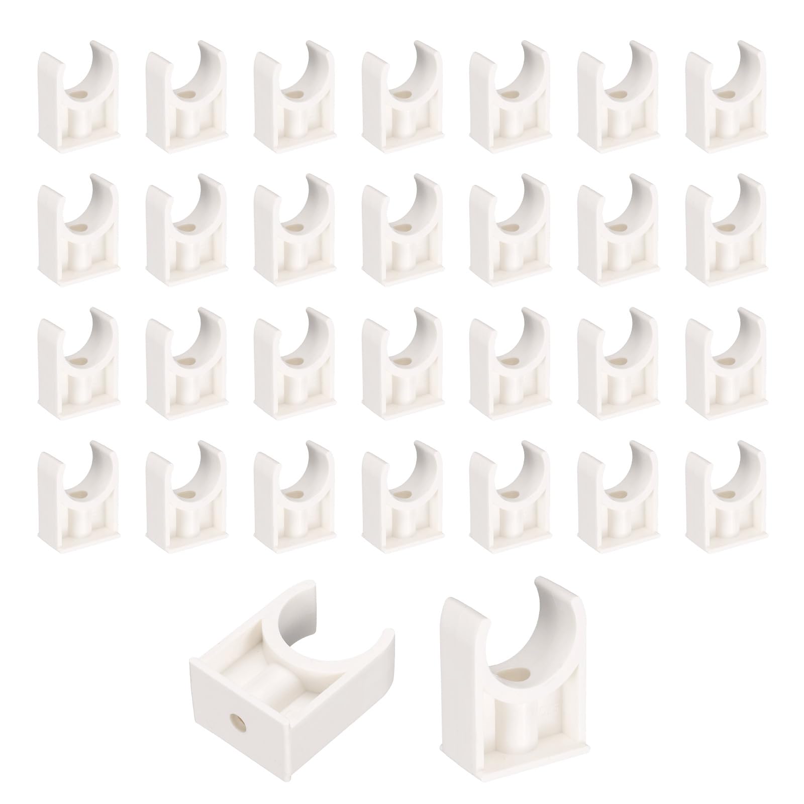 Abrazaderas de PVC de 25 mm evitan fugas por vibración fijando tuberías de agua con clips en U