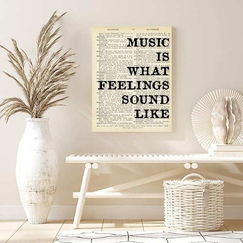 Miniatura 7 de Póster retro con diseño de tipografía, lienzo moderno para pared, diseño de música es lo que se siente como, para sala de estar, dormitorio, oficina