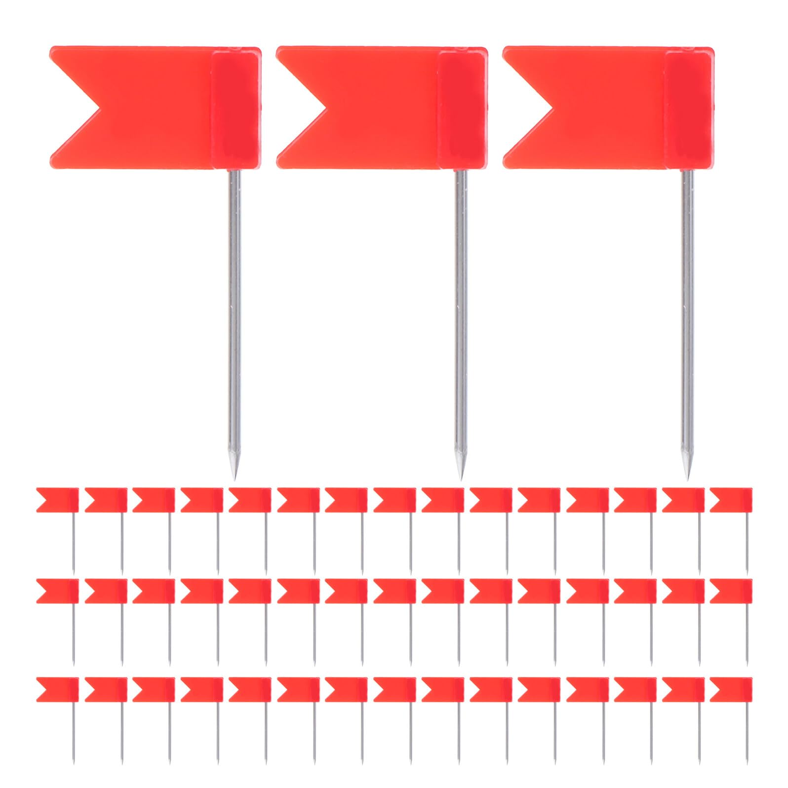 500piezas Marcadores de Mapas Chinchetas Diseño de Bandera Unidades Chinchetas para Mapas de Viaje Hogar Escuela y Oficina Color Rojo Material