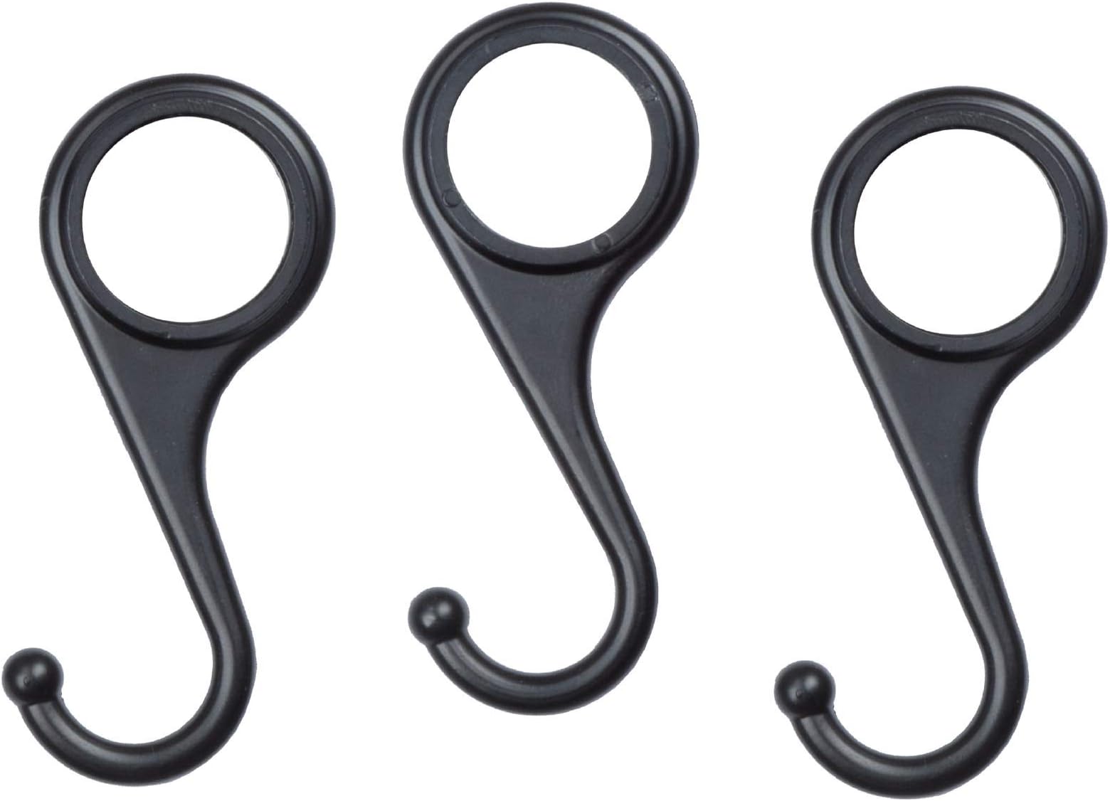PIPE DECOR Black Metal Pipe Hooks for 1/2-Inch Pipe, Durable Hanging Hooks for DIY Industrial Projects, 3 Pack