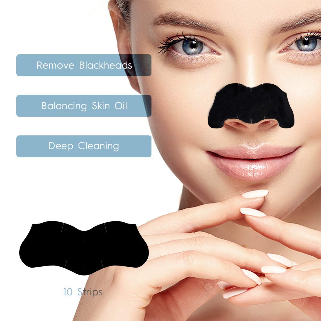 Deep Cleansing Pore -Blackhead Pore Strips,Purifying Pore Strips,Nose patch,Blackhead Remover Strips,Cleansing Blackhead,Deep Cleansing Strips Remove for Nose and Face Oil and Blackheads (10 pcs) : Everything Else