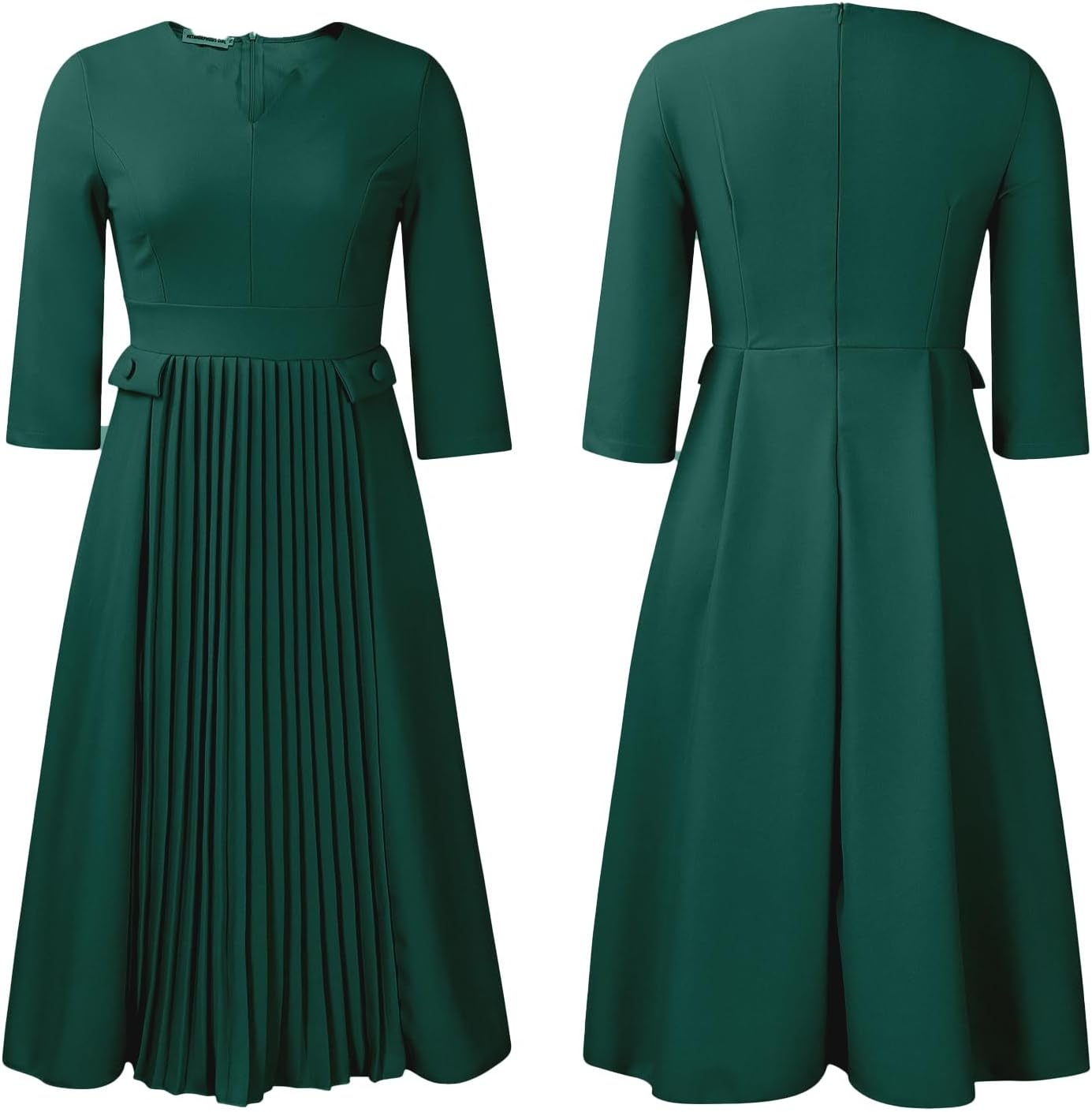 Wear to Work Midi Dress for Women Business Casual A-line Dress Elegance Church Outfits - Image 7