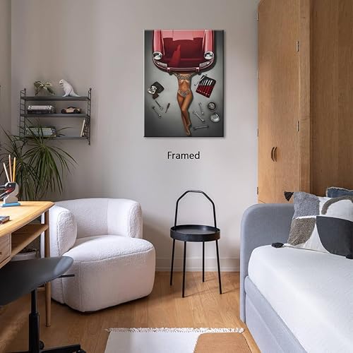 Miniatura 4 de Arte de pared retro enmarcado de los años 90, póster de bikini de leopardo rojo de los años 90 para collage dormitorio, apartamento, habitación,