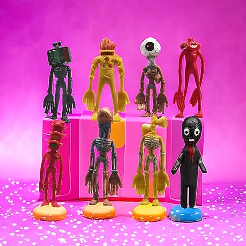 Miniatura 8 de 8 piezas de cabeza de sirena juguetes cabeza de sirena figura de acción monstruo cabeza asombrosa modelos de terror (Serie F)