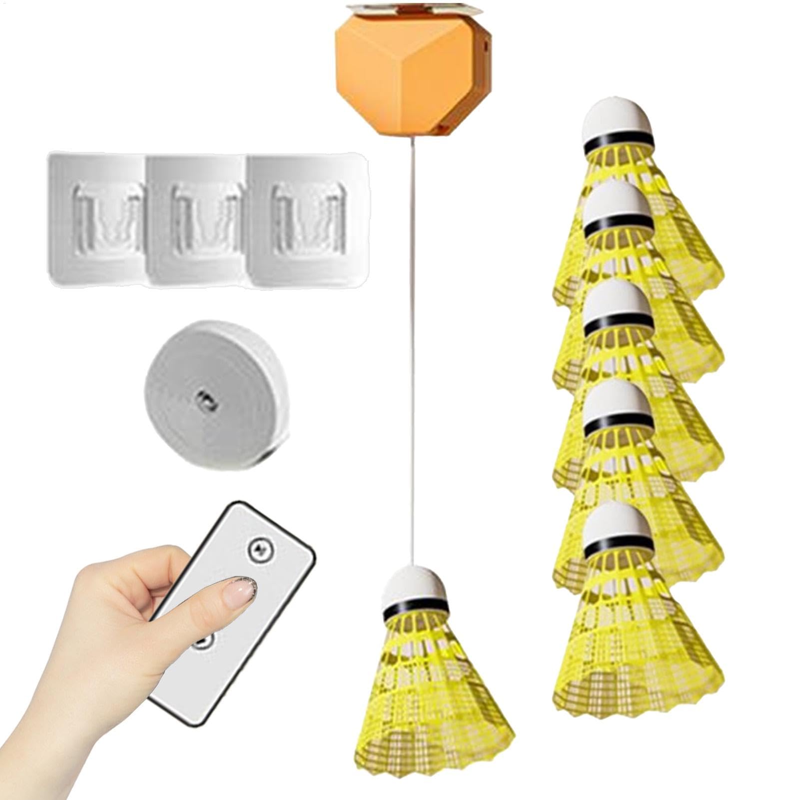 Kit d'entraînement de badminton solo avec télécommande et rebond automatique - 8