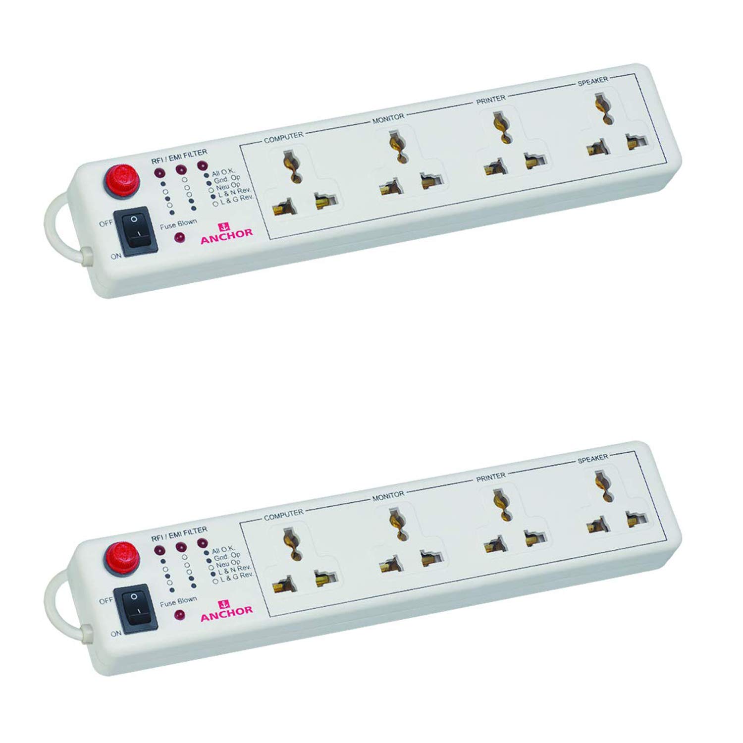 Anchor by Panasonic 4 way 6A International Socket with Single Switch | 4 Way Extension Board with 1.5 Mtr Extension Cord | Multi Plug Socket for Home Wall, Office (22047-2) (B08HSTYTN7) Amazon Price History, Amazon Price Tracker