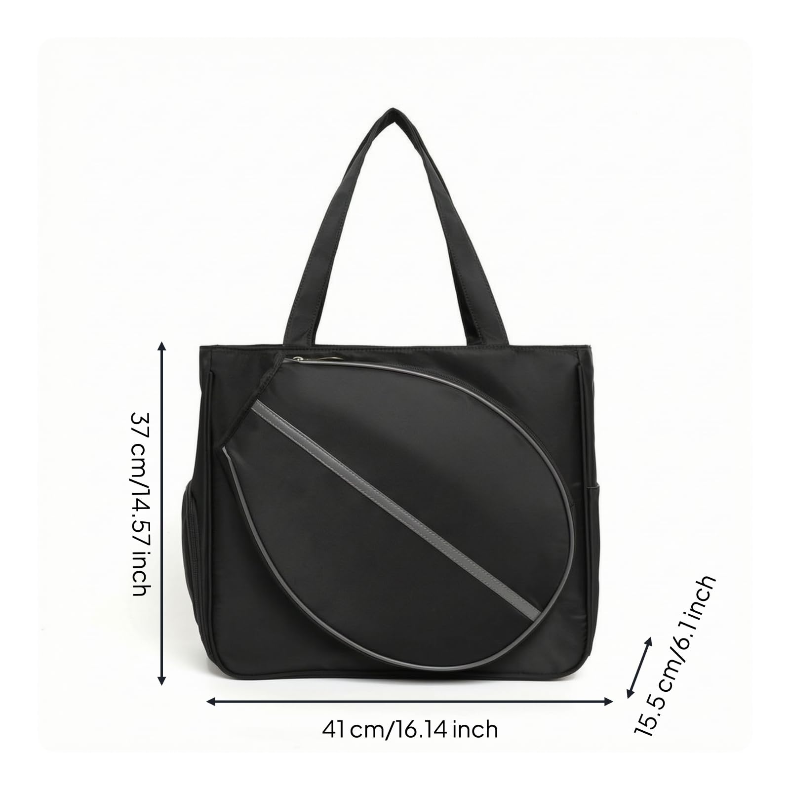Borsa Porta Racchette con Scomparto Scarpe Multitasche Borsone Sportivo Multifunzionale per Tennisti, Palestra