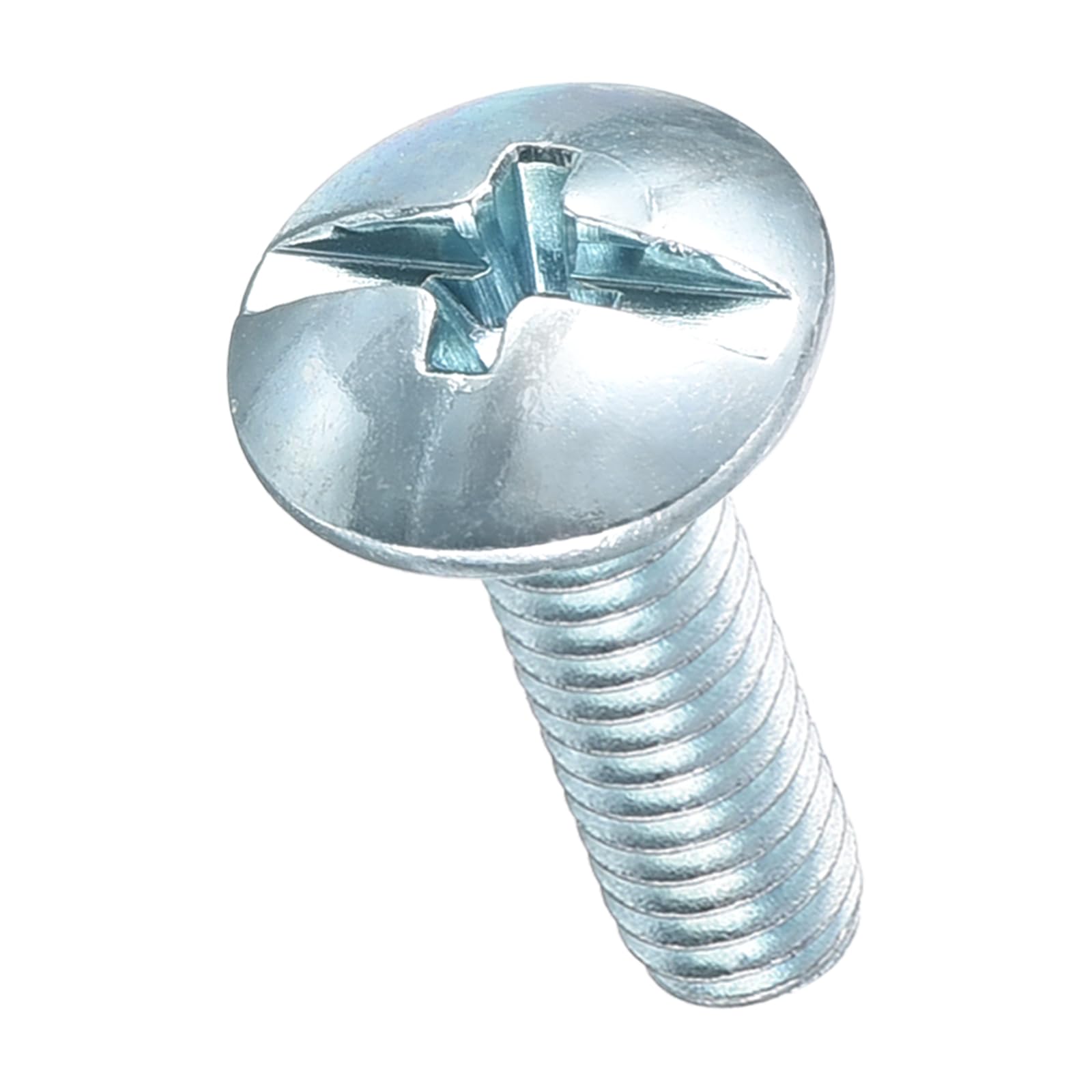METALLIXITY Machine Screws Phillips Combo Head(#8-32x1/2") 100Pcs, Carbon Steel Round Head Cross Drive Furniture Bolts