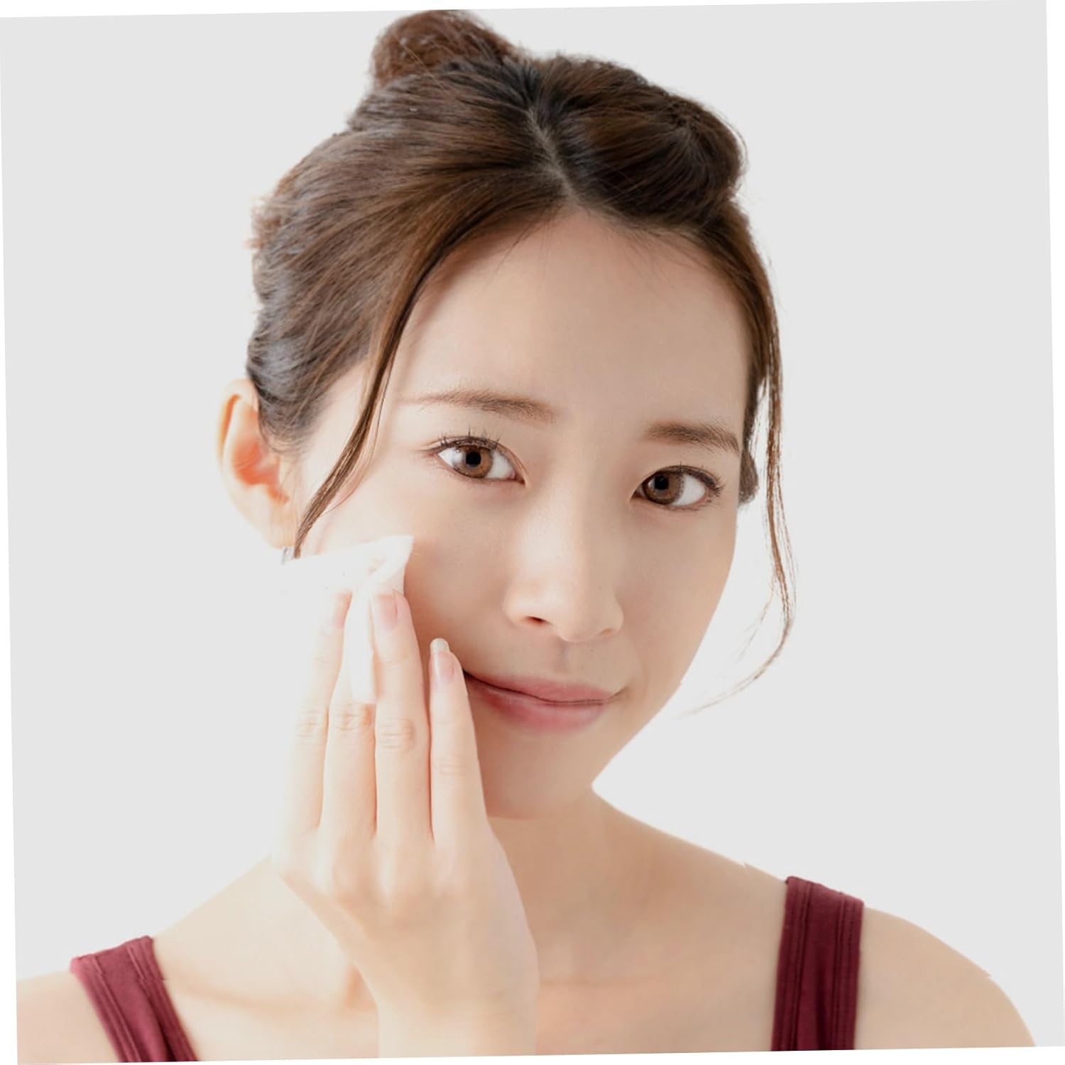 FOMIYES 100packs Facial Cleansing Pads Soft Cotton Makeup Remover Toner Pads Gentle Face for Women