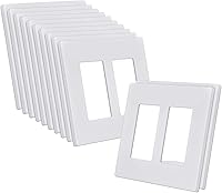 Vista 21 de CML - Placa de pared decorativa sin tornillos, 2 cubiertas de salida de bandas, paquete de 4 placas decorativas para interruptor de luz, cara lisa