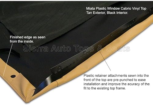 Miniatura 4 de Techo de vinilo de una sola pieza sin cierre con vidrio climatizado para autos convertibles Negro