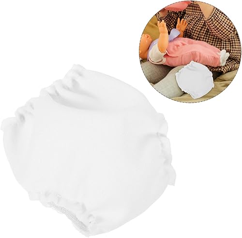 Miniatura 9 de Gadpiparty Baby Toys - Pañales para muñecas de bebé, 10 unidades de pañales blancos para muñecas, ropa interior de muñeca, mini calzoncillos para