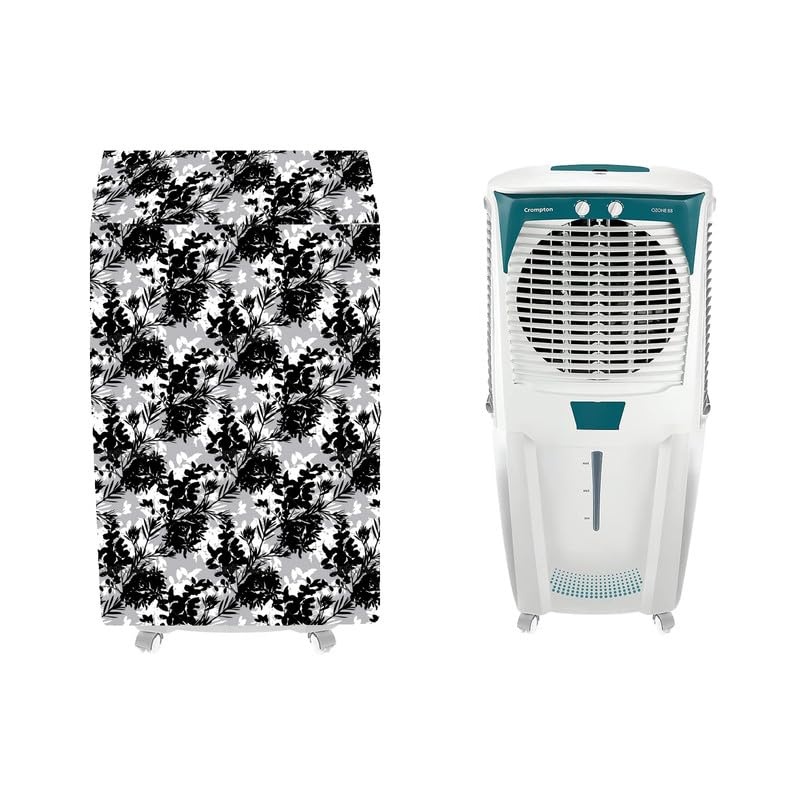 Image of Cooler Cover Compatible For Crompton Ozone 88 Litres Desert Air Cooler Waterproof, Dustproof, Size(LXBXH) 63.5 X 45.72 X 121.92 Cm, Black.