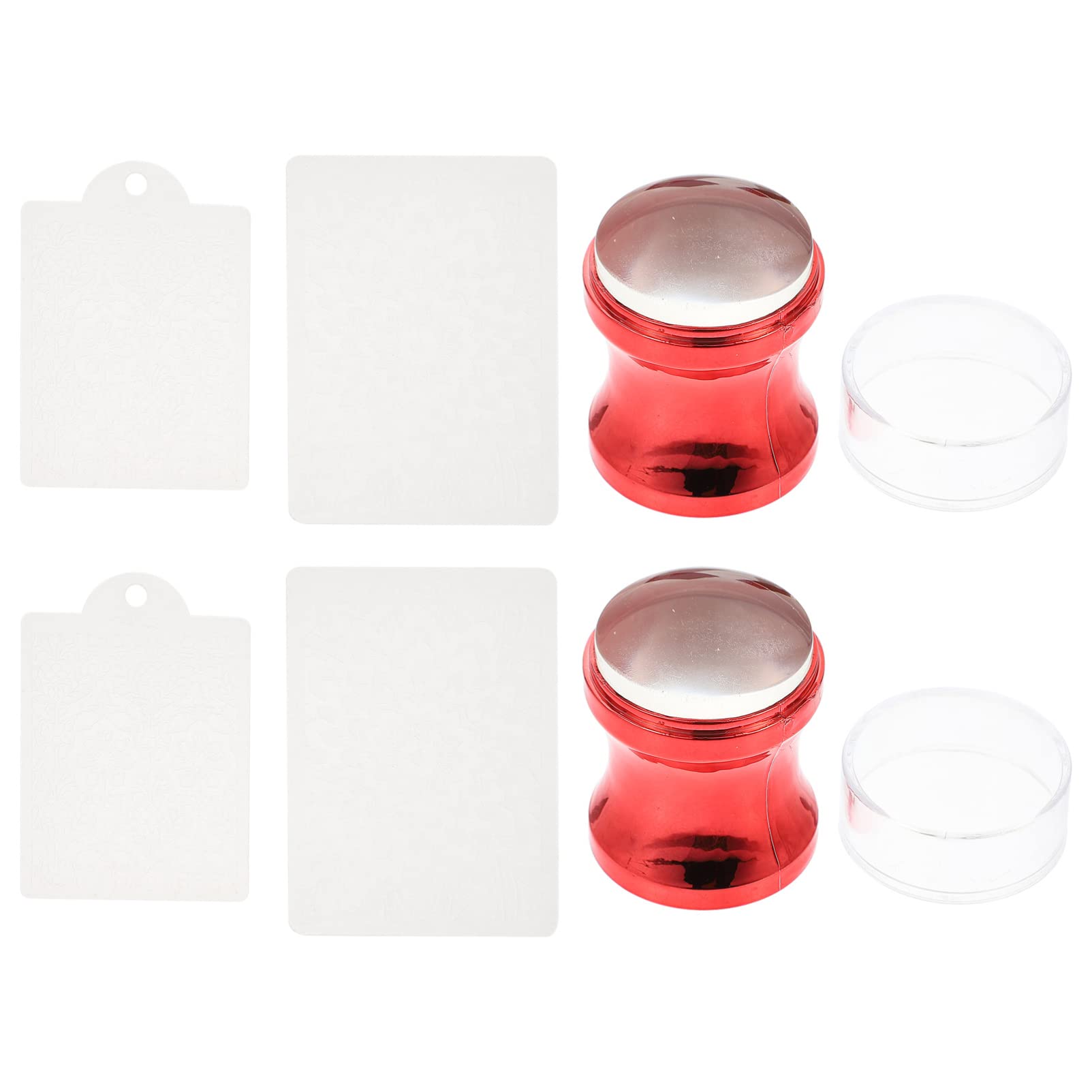 FRCOLOR 5sets Stampi Silicone Per Unghie Kit Completo Per Nail Art Con Raschietti Strumento Di Stamping Manicure Per Unghie Decorative Per Uso Professionale e Domestico