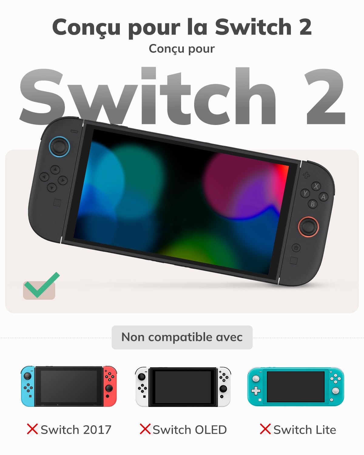 Younik Pochette Switch 2, Coque Rigide et Similicuir PU Étui Switch 2 avec 19 Emplacements pour Cartes de jeu et 2 Emplacements pour Cartes SD, Poche Filet Zippé (Marron)