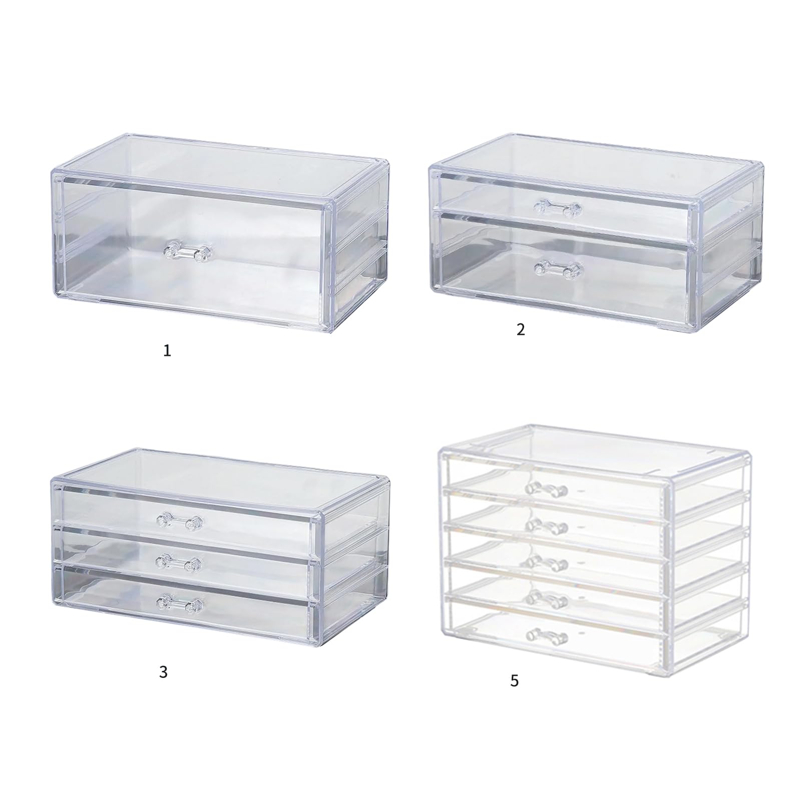 Make up und Schmuckschubladen Organizer aus Acryl, Schönheitsbehälter mit mehrschichtigem Design für Zuhause und den Schminktisch, Schminkschubladen Organizer