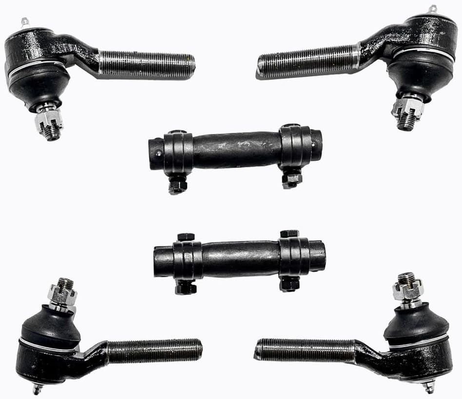 Tie Rod Rebuild Kit Compatible With 1960-1970 Ford Falcon Ranchero, OEM Spec Replacements, 6 Piece Kit (YEARS: 1963-6/10/64 V8 w/Manual)