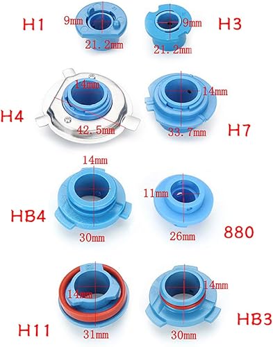 Miniatura 7 de H4 coche LED faro lámpara bombilla base adaptador zócalos retenedor titular 2 unids