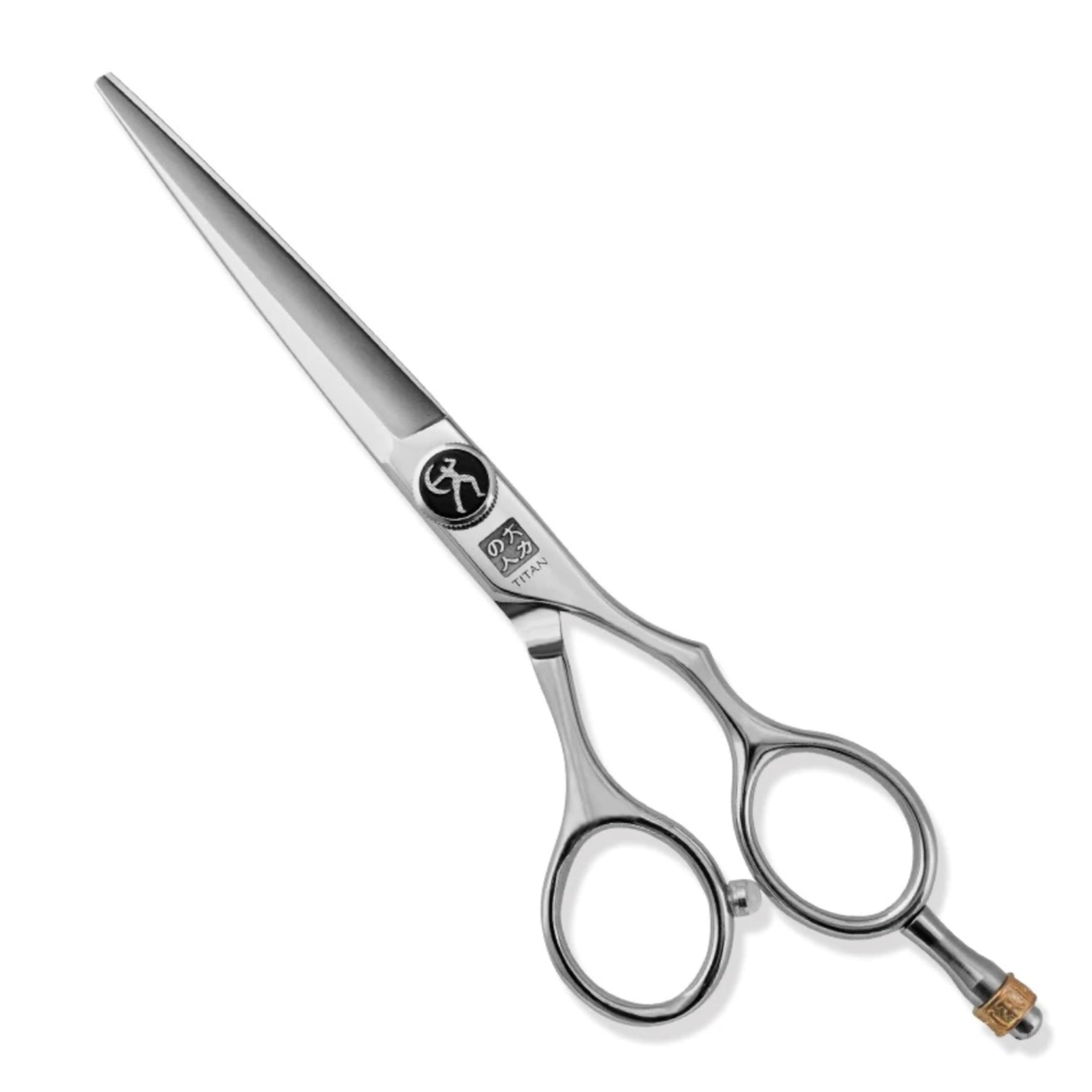 Titan Scissors | Hair Cutting Japanese Style Scissors | Straight | Proffesional Barbering Scissors | Sharp Edge | Hand Made Steel 6" inch, T460