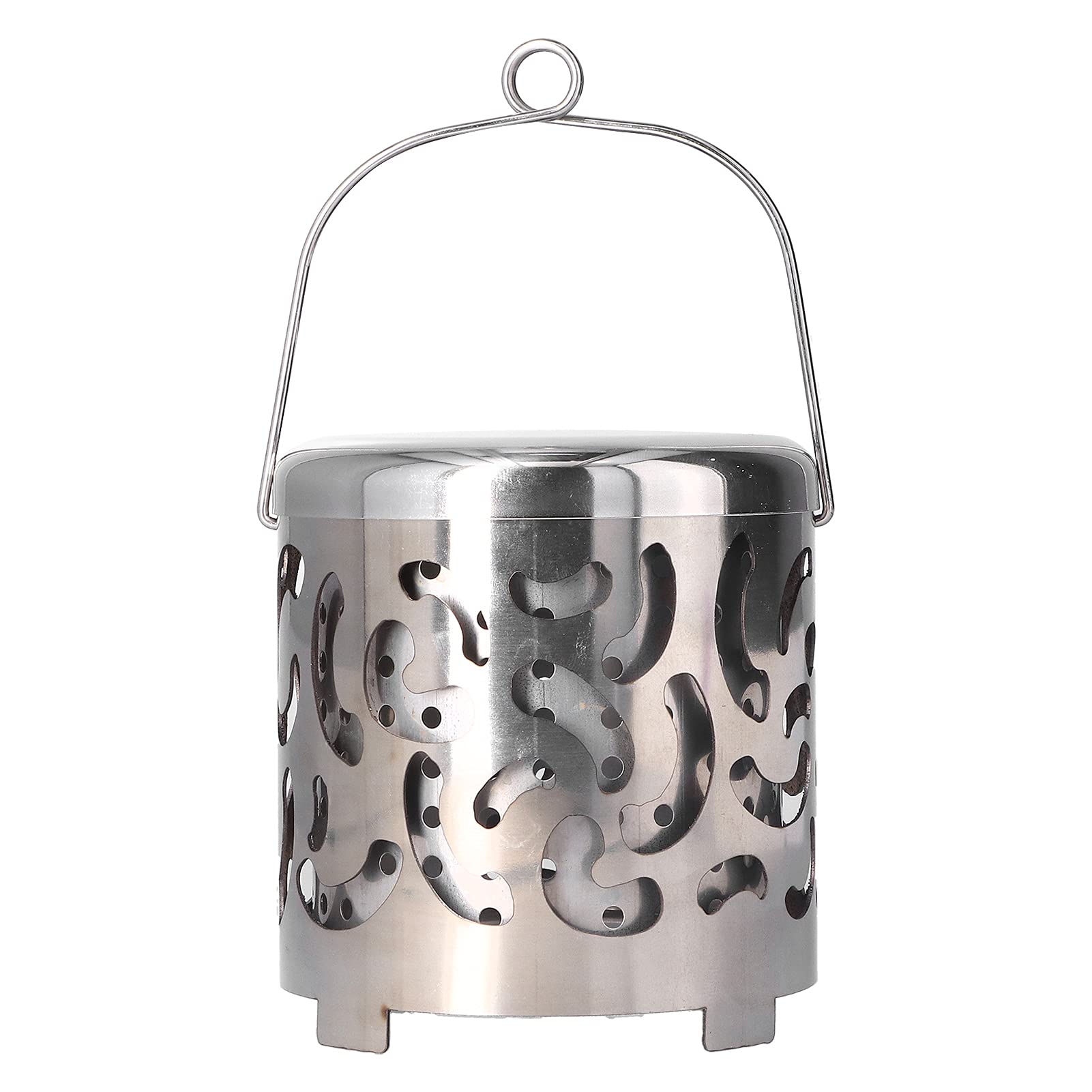 Penrux Yellow 1 Tabletop Fire Pit, Portable Smokeless Fire Pit With Stand Stainless Steel Mini Fireplace Portable Outdoor Firepit For Camping Travel Picnic Backyard Patio Garden Decor