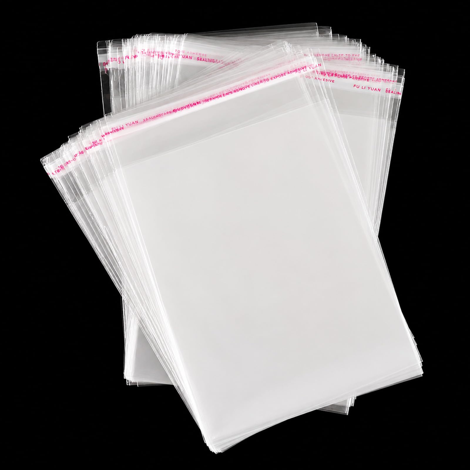 Self Seal Clear Cellophane Bags 14x18cm Pack of 100 – Small Transparent Adhesive Sealable Bags for Cookies, Sweets, Gifts, Jewellery, Phone Accessories, Cards – Clear Plastic Bags for Packaging