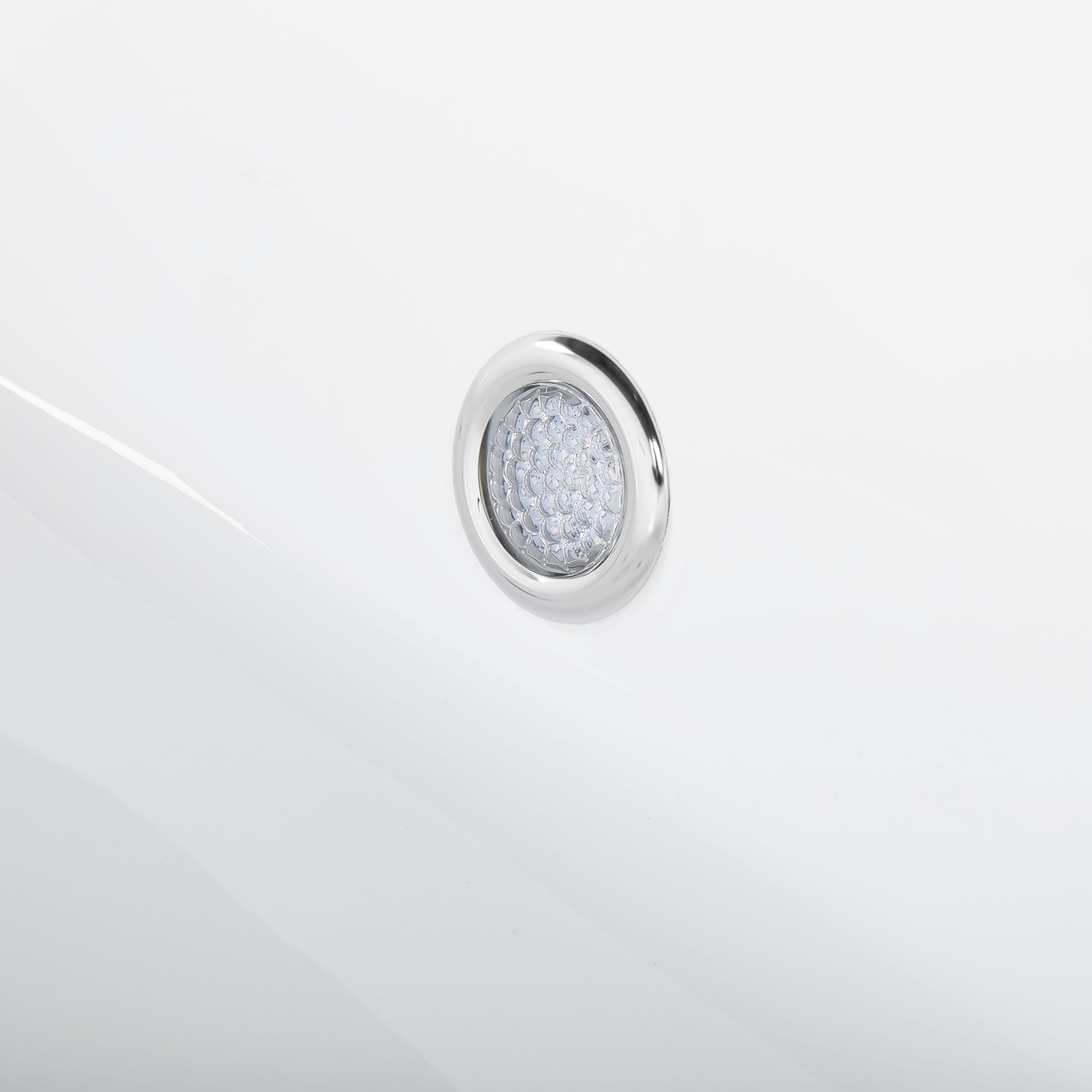 Vasca da Bagno Freestanding Idromassaggio con Luci LED Bianca 170 cm