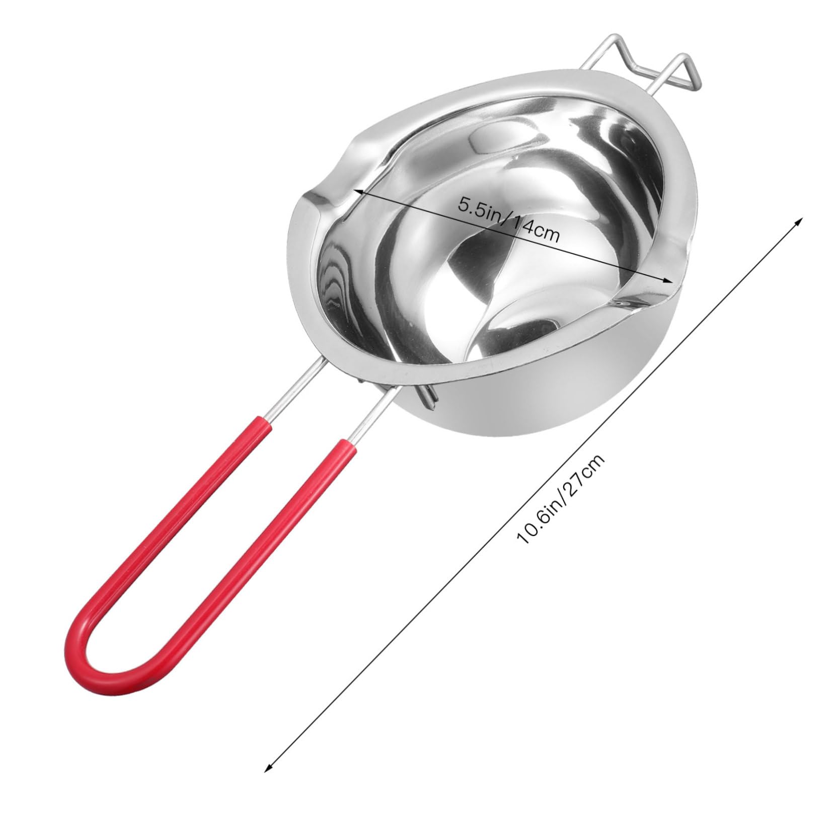 OKUMEYR 1pc Stainless Steel Butter Melting Pot Handle Chocolate Warmer for Candy Cheese and Butter for Steaming Amounts of Food Handle Design