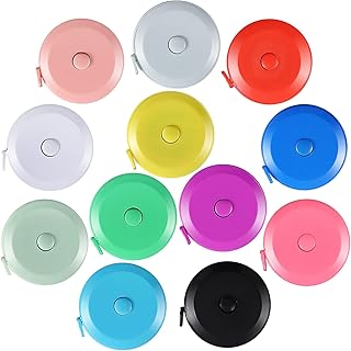 12 Pack Soft Retractable Measuring Tape Double-Scale 60-Inch/150cm for Body Measuring 12 Metric Tape Measure Sewing Craft ...