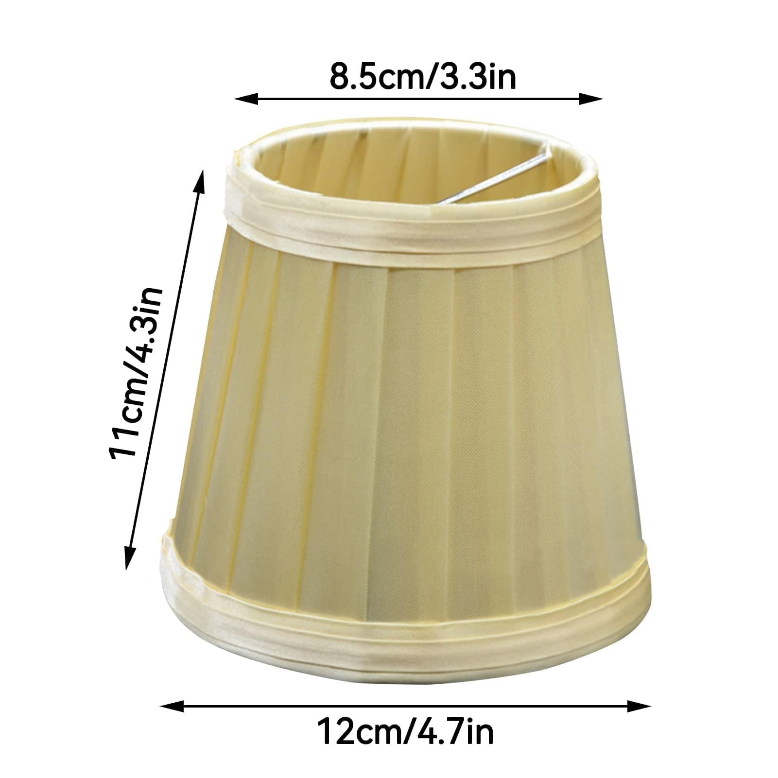 abat jour petite taille, Abats-jour de Lampe en Tissu,petit abat jour pour lustre, Lot de 6 Petit Abat-Jour à Clipser pour Applique de Bougeoir Lustre de Chandelier, 8,5x12x11cm