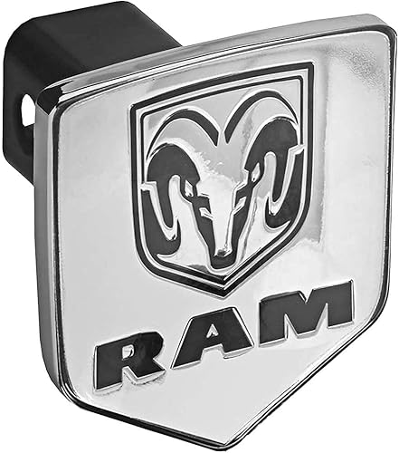 Bully CR-311 - Cubierta de enganche con logotipo de Dodge RAM de metal cromado para camiones de Chevy Chevrolet Ford Toyota GMC Dodge RAM Jeep