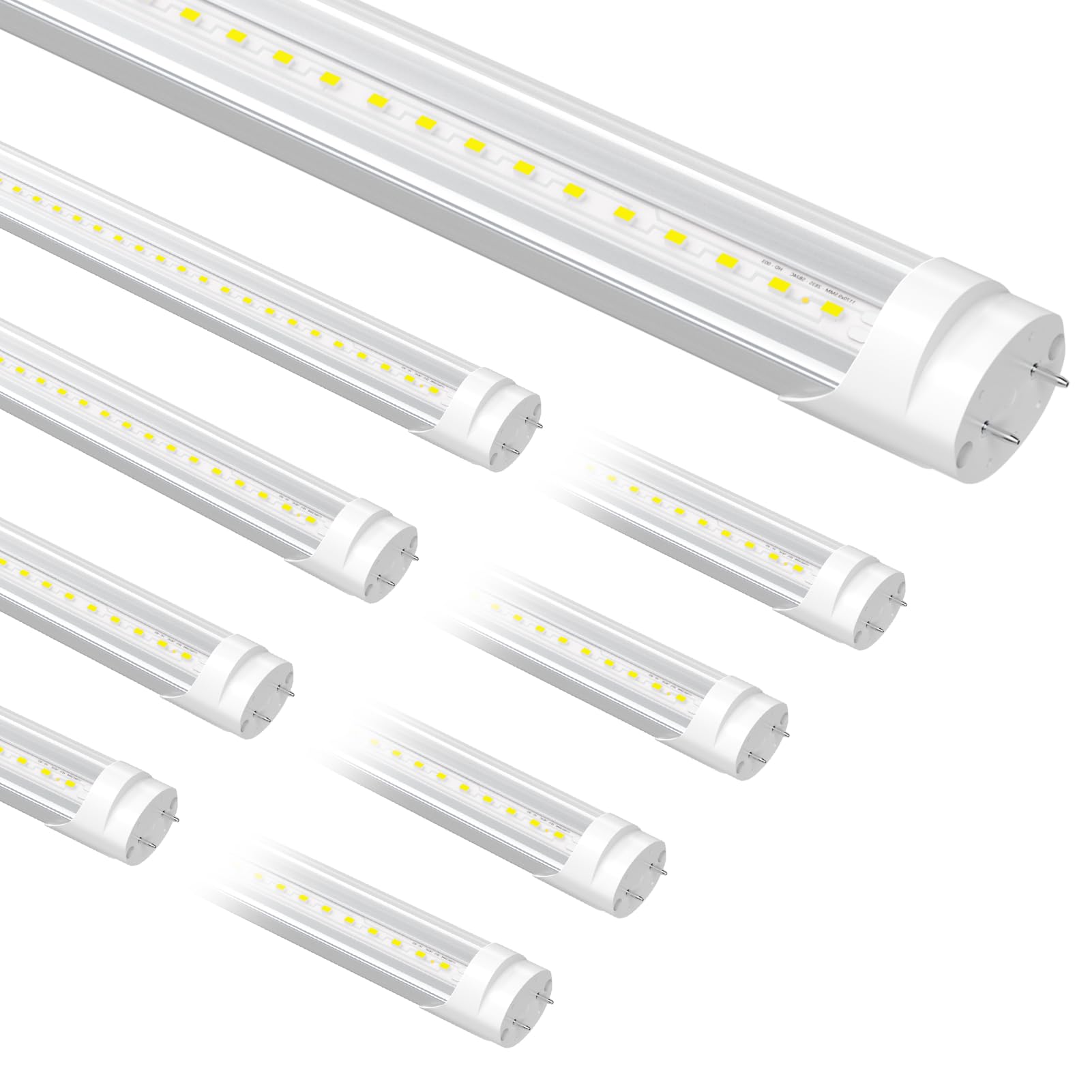 SUSLUM Fluorescent Light Bulbs Replacement 4FT, T8 LED Bulbs 4 Foot Type A+B, 24W (65W Equivalent) 3200LM, 6000K Daylight White, 48 Inch Tube, F32T8
