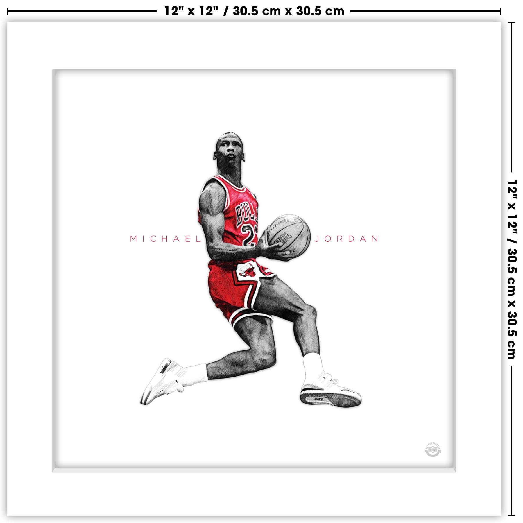 Gallery Pops Michael Jordan - Iconic Jordan Wall Art, White Framed
