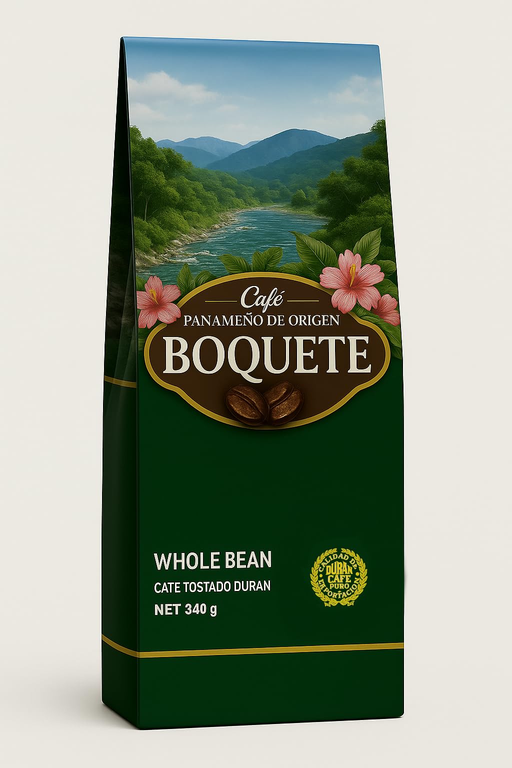 Cafe Duran Boquete Panama Whole Coffee Beans 12oz. Gourmet Highland Coffee. Freshly Imported!