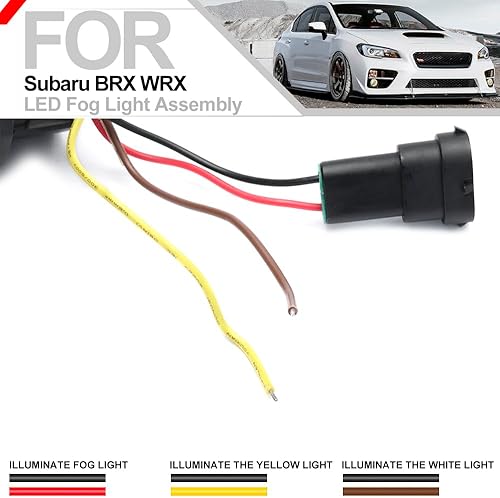 Miniatura 7 de Conjunto de luces LED de conducción antiniebla para Subaru BRZ WRX STI Impreza Legacy Outback Forester Crosstrek Switchback - Kit de lámparas de
