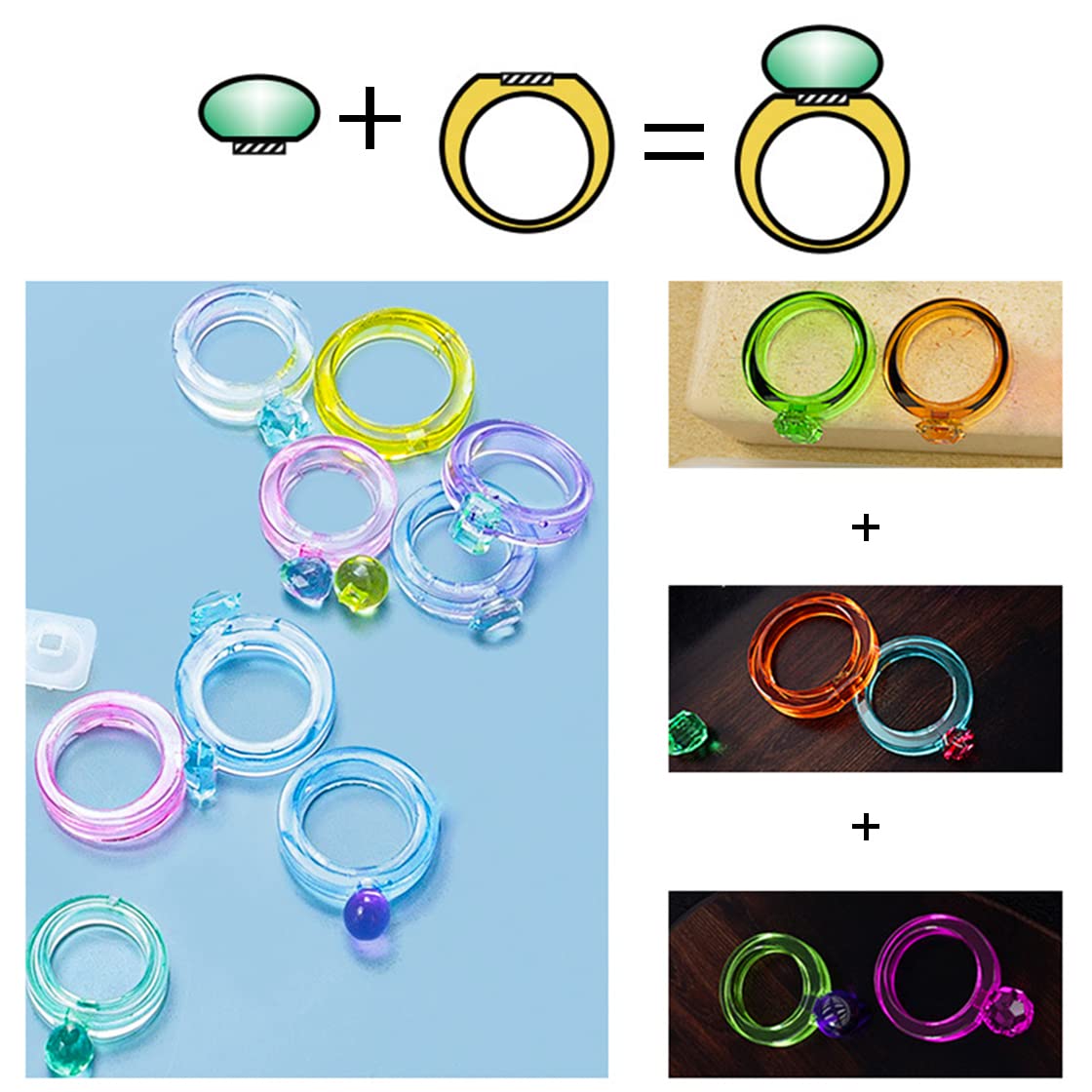Voyyphixa 3 stuks piramidehars gietmallen geometrische epoxyhars mallen piramidevorm voor het maken van sieraden, doe-het-zelf woondecoratie, presse-papier cadeau epoxyhars kits (3 stuks