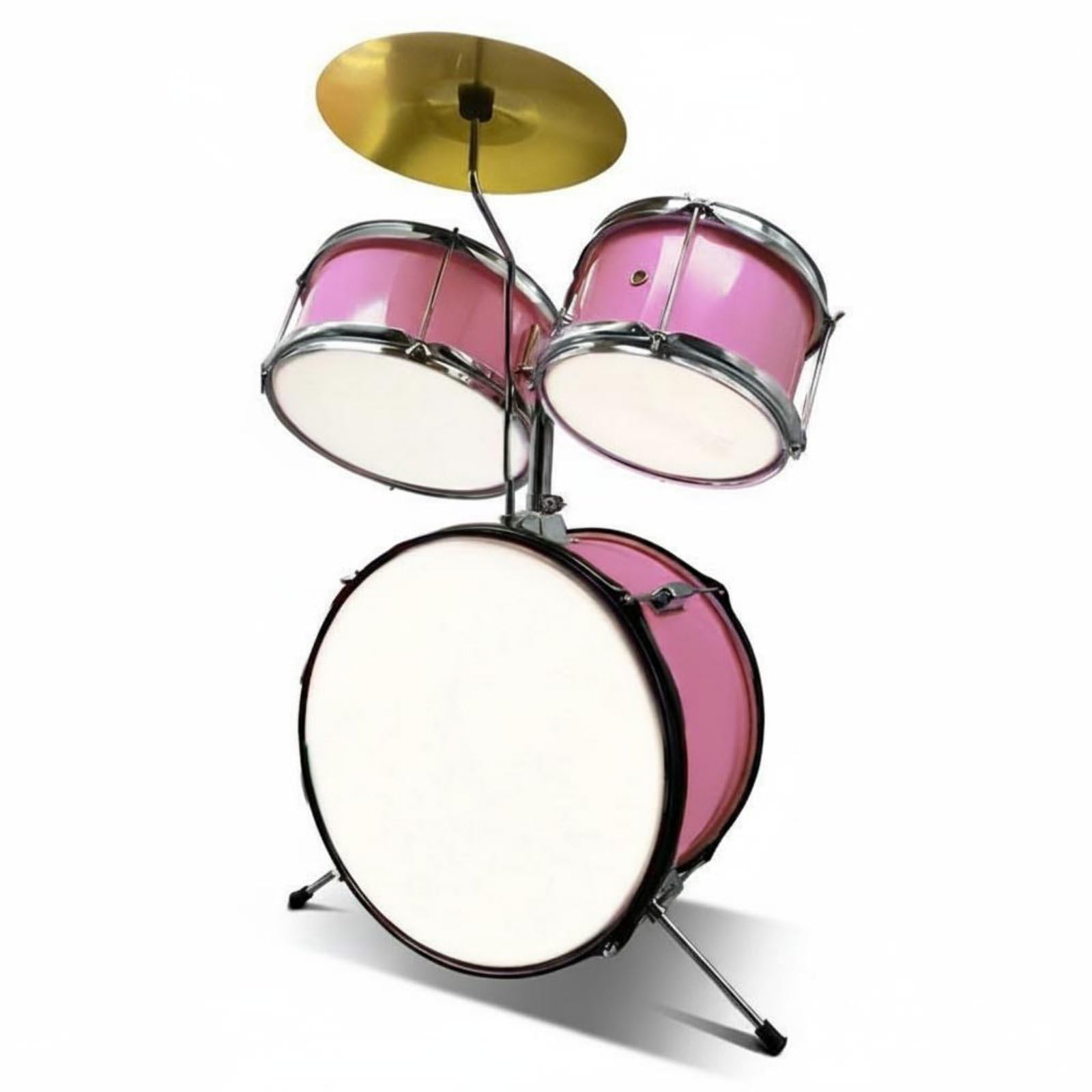 Drumset-Drumset Eteigerfreundlich Schlagzeug Pädagogisches Spielzeug Anfänger-Schlagzeug für Zuhause , Rosa