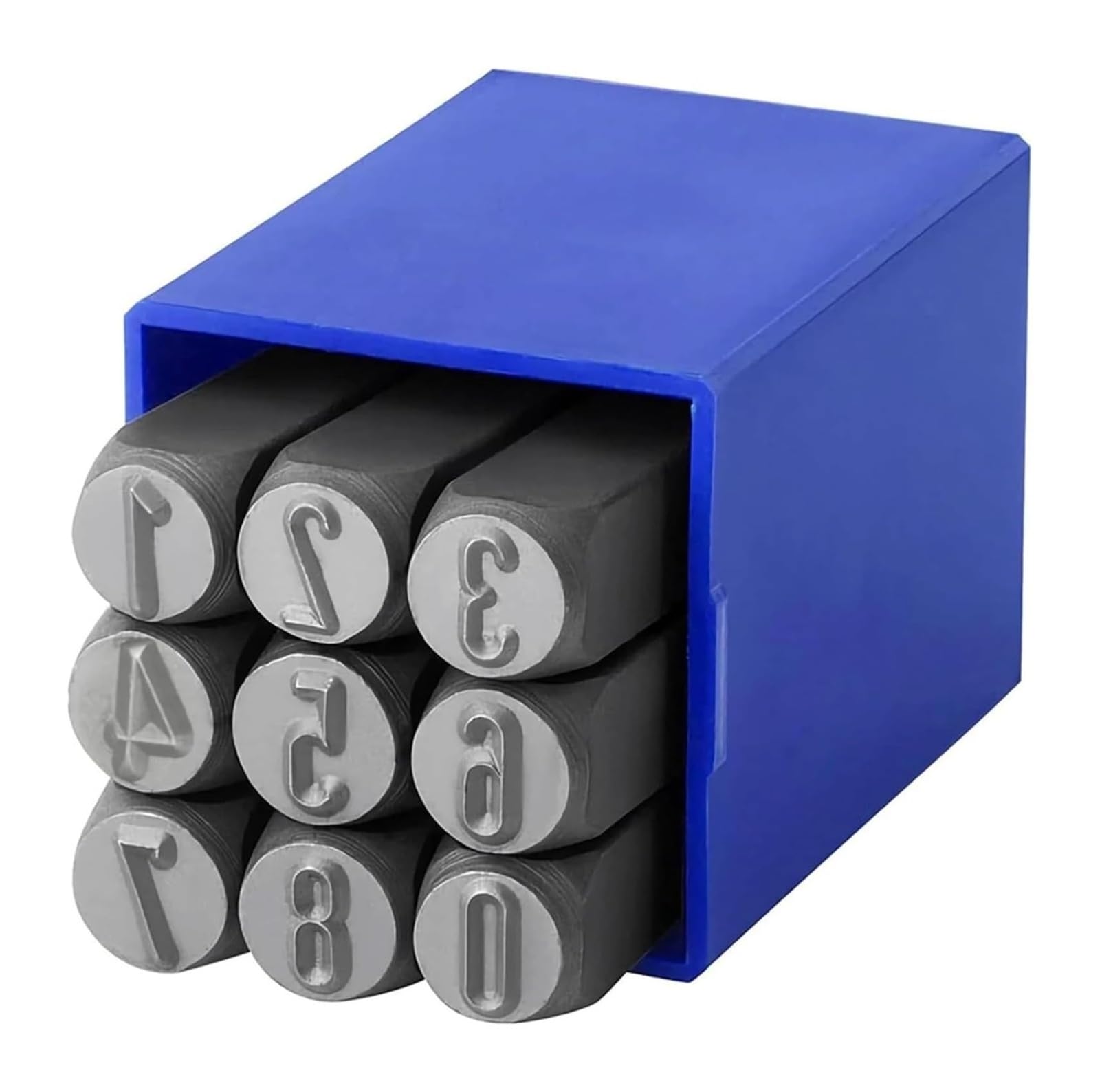Steel Letter Mould, Letter Number Stamp Punch Set 3-12mm Hardened Steel Storage Box(Number 3mm)