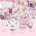 200 PCS Breast Cancer Awareness Stickers, Pink Ribbon Stickers Bulk, Caring for Women's Health Sticker, Vinyl Waterproof Sticker for Water Bottle, Laptop, Scrapbook, Women Kid Girls Mom Support Gift