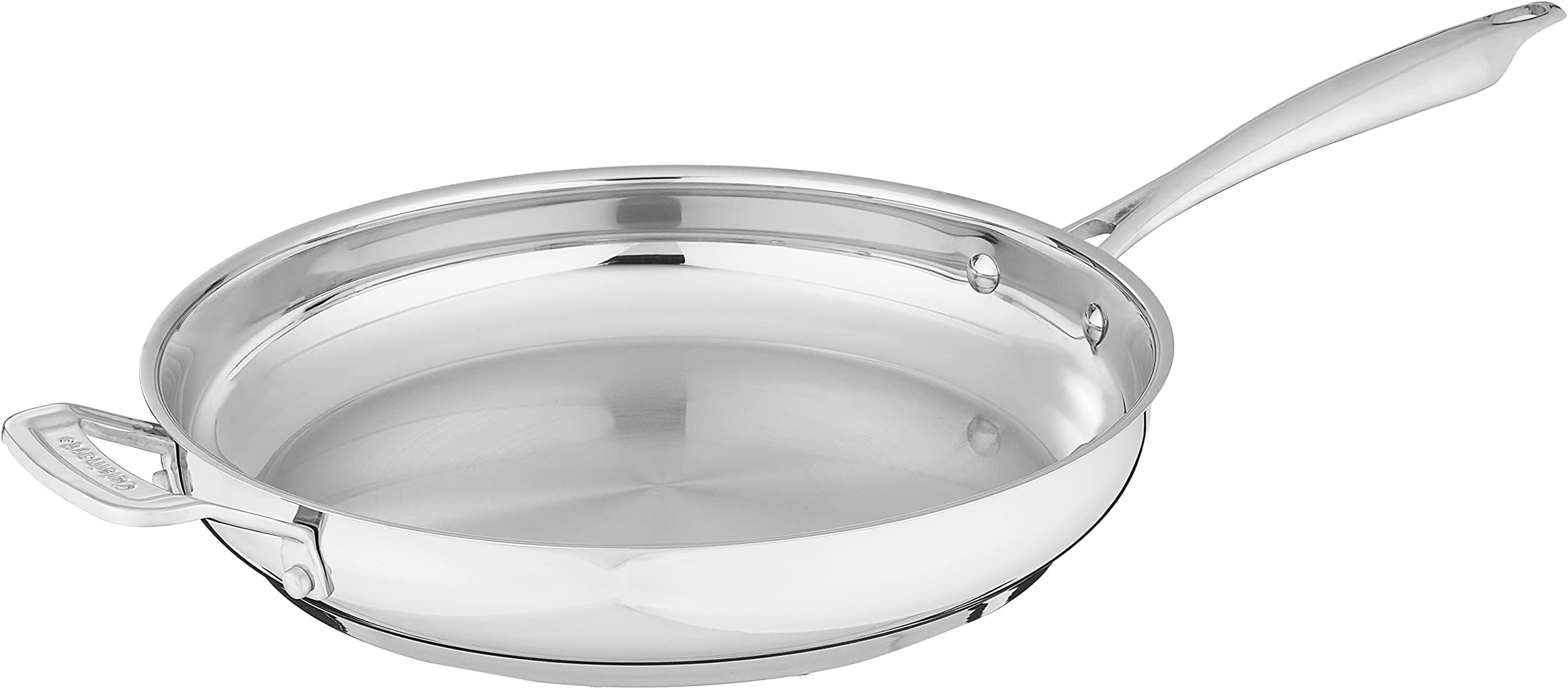 Professional Stainless Skillet with Helper, 12-Inch