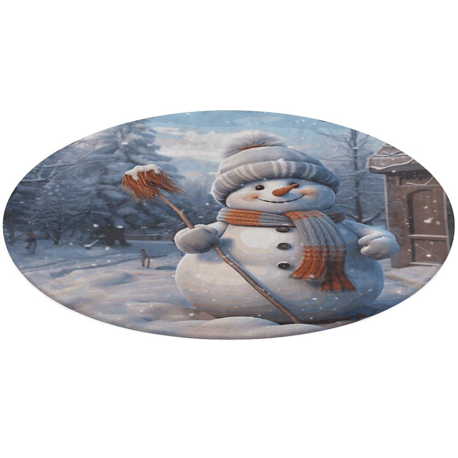 Tapis absorbant bonhomme de neige pour éviter les glissades sur sol lisse