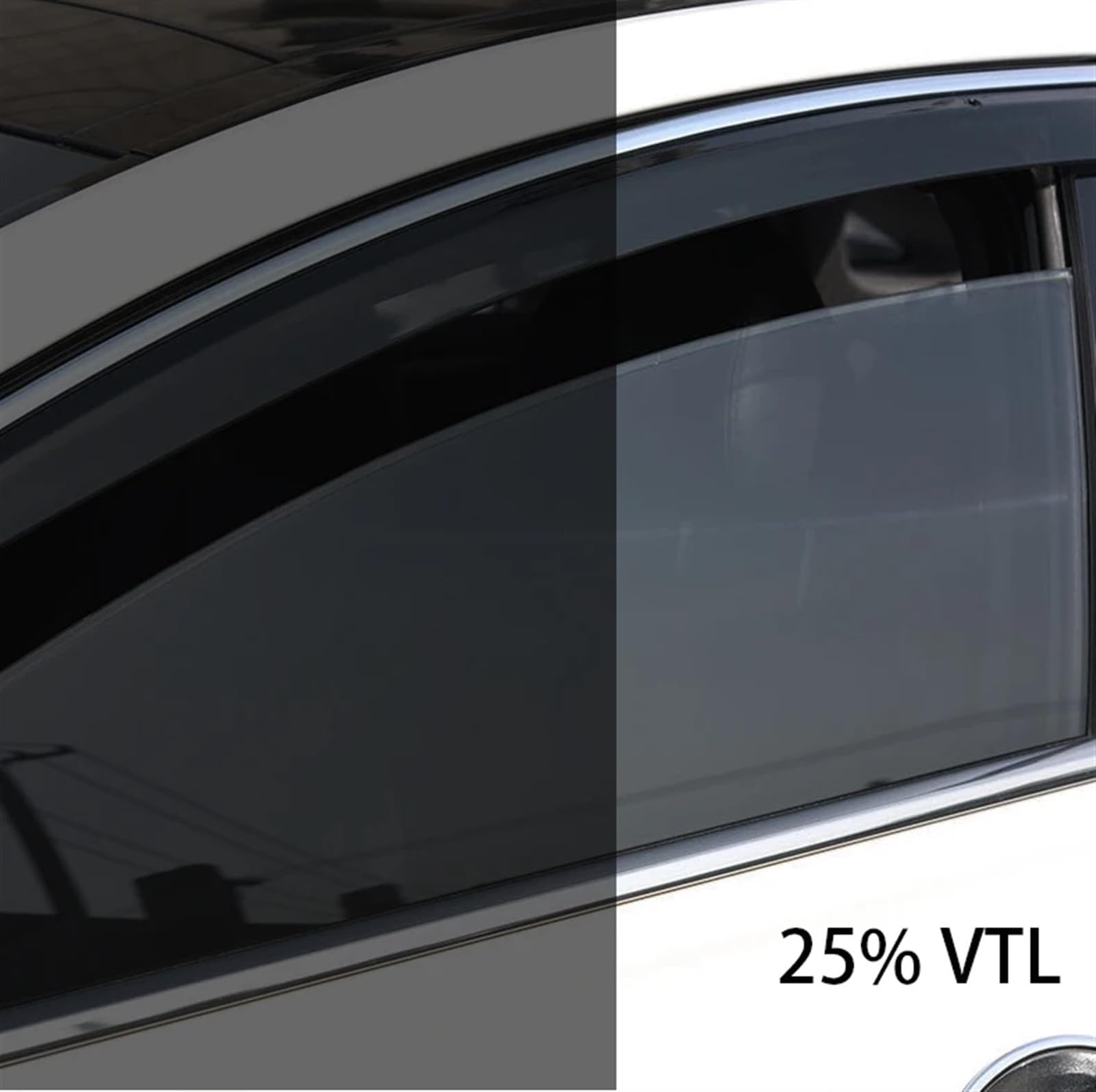 Auto Schutz Carbon Folie, Solar-UV-Schutz-Fensterfolien-Aufkleber, Autofenster-Tönungsfolie, Fenster, dunkelschwarz, Autofensterfolien, Tönungsfolie, Glas, Auto(25,90x500 cm)