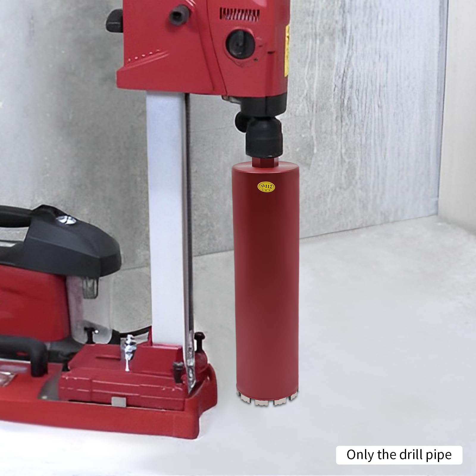 Trapano a nucleo manuale 112 mm su supporto centrale inclinabile, lunghezza utile 410 mm, trapano per lattine per l'installazione di cappe, scatole elettriche, aperture per tubi
