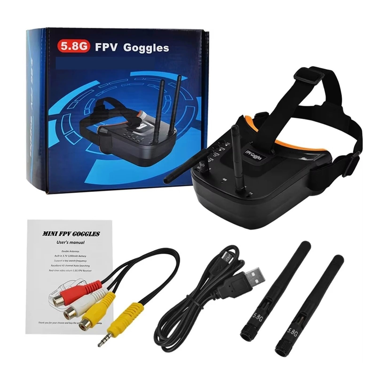 Occhiali video LS-VR009, 5.8G 40CH, display 3 pollici 16:9 | Visore video per droni quadricotteri